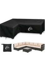 Kipiea L Shaped Garden Furniture Covers Waterproof, 420D Heavy Duty Oxford Fabri