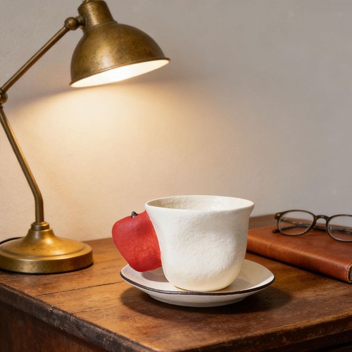 Porcelain cup and saucer set - porcelain,