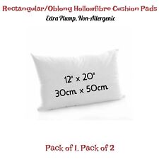 EXTRA Filled 12x20” White Hollowfibre Cushion Inserts/Pads Sofa, Couch, Chairs.