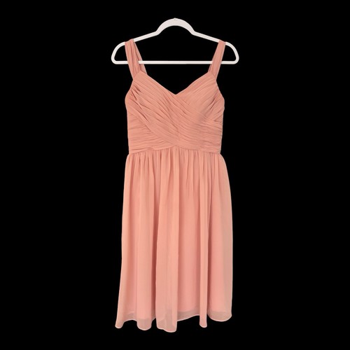 Azazie blush pink chiffon - azazie,