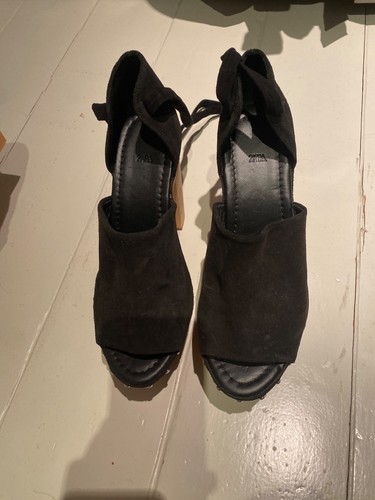 Zara woman shoes black - zara, leather