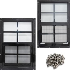 2 Pack Shed Windows with Black