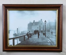 Framed Duotone Print Pier Road