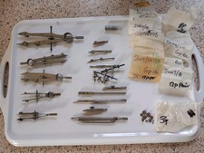 Compasses & Spare Parts Job Lot Technical Drawing Drafting Architect Vintage