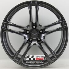 R464GG Swap AUDI R8 V8 4X 19" GENUINE 5 TWIN SPOKE GLOSS GREY ALLOY WHEELS