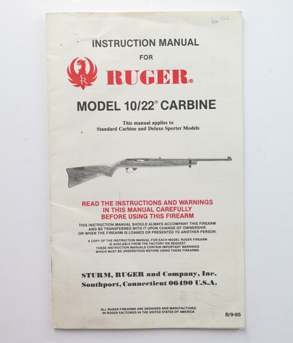 1985 instruction manual for - 1985,