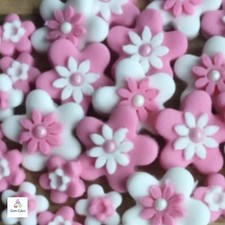 32 Edible PINK & WHITE Fondant