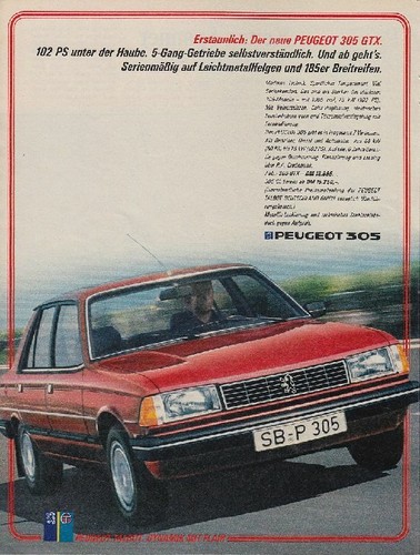 1984 peugeot 305 - 305, gtx
