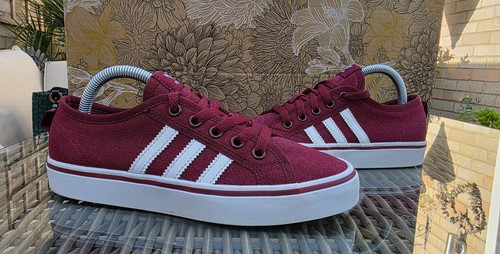 Adidas nizza burgundy canvas - adidas,
