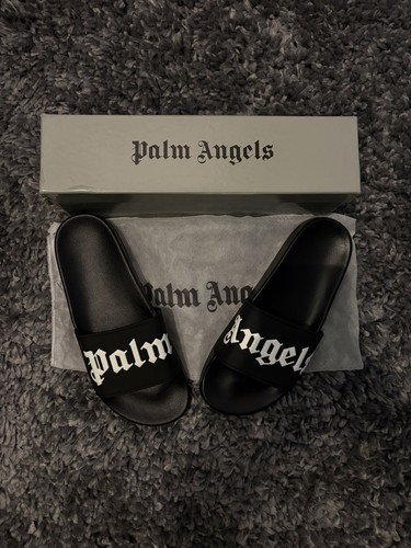 Palm angels black slides - palm,