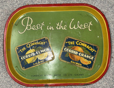 Vintage Connacht Mineral Water Tray Metal “Best In The West”, Galway, Corrib,Pub