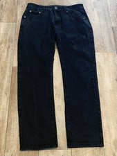 Kangaroo Poo Jeans Mens W30 L30 Black Zip Fly Cotton Blend