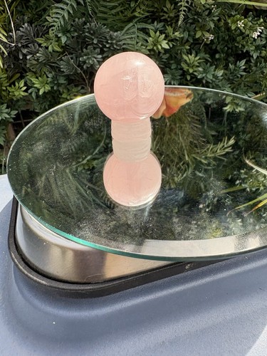 Rose quartz sphere with base - rose,