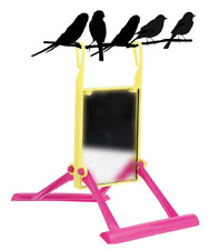 Caged Bird Big Mirror Perch Budgie Cockatoos Cockatiel Canary Finch Parrotlets