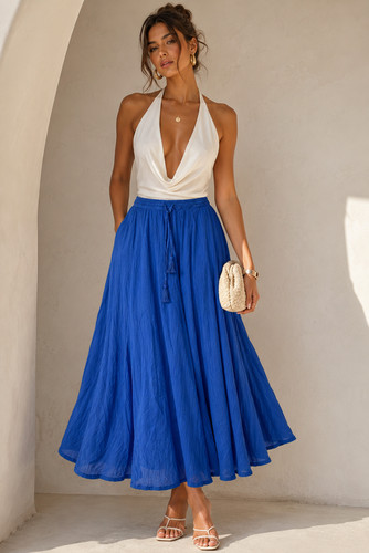 East cotton crinkle skirt - crinkle,