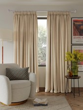 John Lewis Textured Weave Pair Blackout Pencil Pleat Curtains W167 x 274cm A