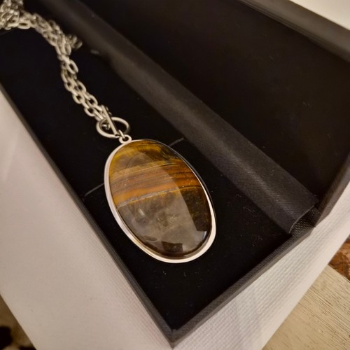 Tiger eye pendant with - ,