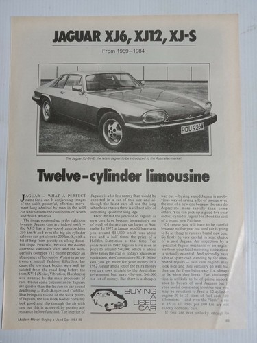 Jaguar xj6 xj12 1969 - xj-s, to