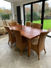  6 - 8 seater dining table made from reclaimed hardwood from Indonesian shipyard