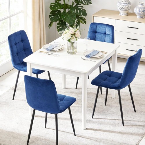 Velvet dining chairs set - set, 4