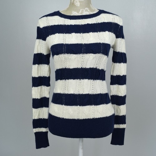 Navy stripes merino wool - navy, blend