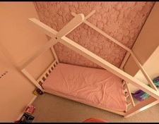 3ft Single Pine Wood House Bed