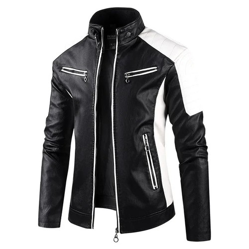 Mens leather casual biker - mens,
