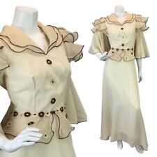 VINTAGE 60s 70s CREAM BROWN
