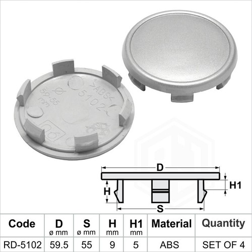 Alloy wheel center caps