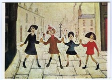 Art Postcard Children Playing