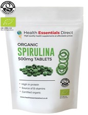 Organic Spirulina 500mg Tablets (Detox, Immune System, Weight Loss, B Vitamins) 