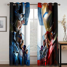 Curtains Eyelet Blackout Opaque Decor Bedroom/Living Room/Door Marvel Super Hero
