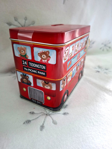 Biscuits tin christmas teddy - biscuits,