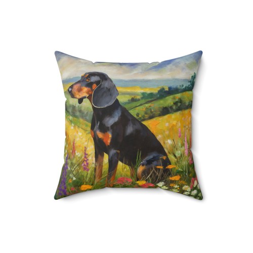 Black tan coonhound spun - black,