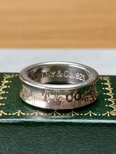 Tiffany & Co. 1837 Vintage Sterling Silver Ring, Size J, 1997