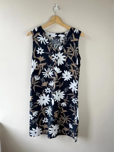 Floral linen blend shift - m&s,