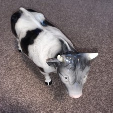 Vintage Melba Ware Large Bull Figurine Friesian - butchers display? 