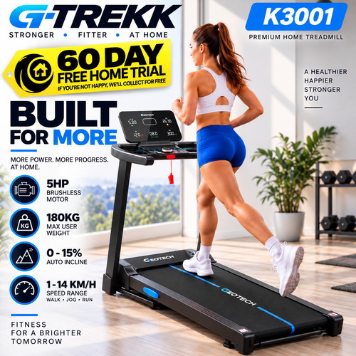 Trekk treadmill 5hp 180kg - g-trekk,