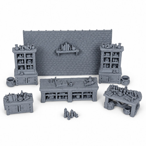 Fantasy potion shop set 28mm - fantasy,