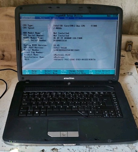 Emachines e510 laptop - emachines,