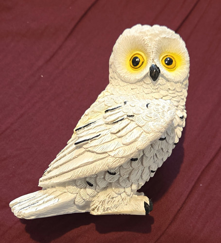 White owl figurine - white,