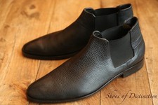 Oliver Sweeney Bologna Black Grain Leather Chelsea Boots Shoes UK 11 US 12 EU 45