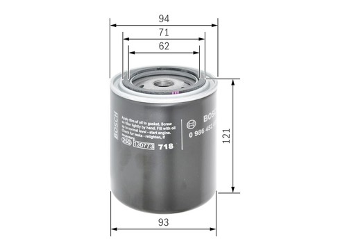 Bosch oil filter spin - on, fits