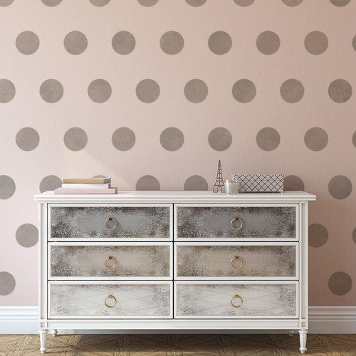 Polka dot wall stencil 10 - dot,