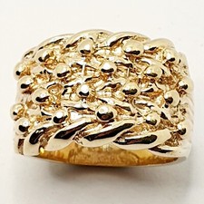 Heavy 9ct Gold Keeper Band