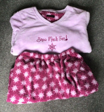 Primark love to lounge fleece pyjamas Christmas Winter Snow Much Fun S UK 10/12