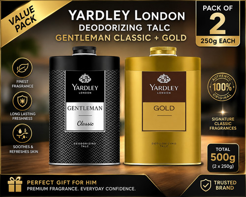 Yardley talcom powder gold - talcom,