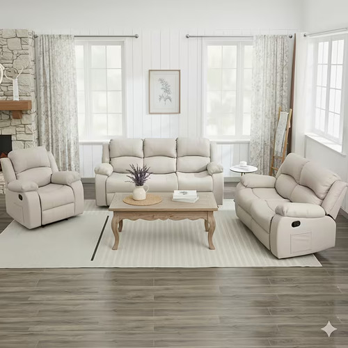 Modern leather recliner sofa - recliner,
