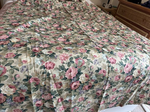 Vintage floral curtains - vintage,