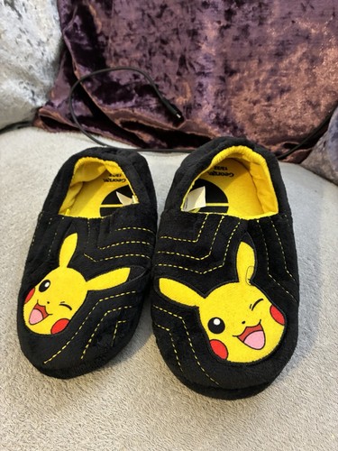 Boys black pokemon slippers - boys,